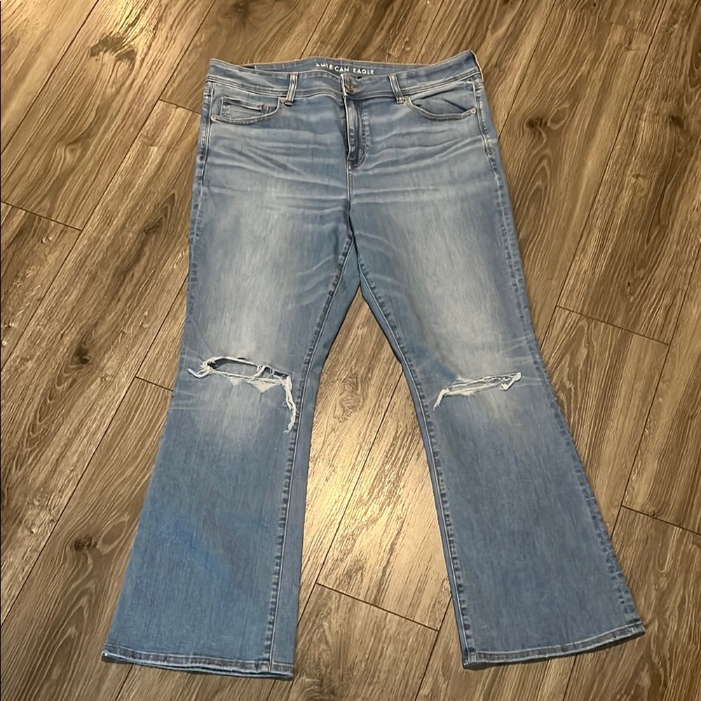 American Eagle Blue Flare Kick boot cut jeans